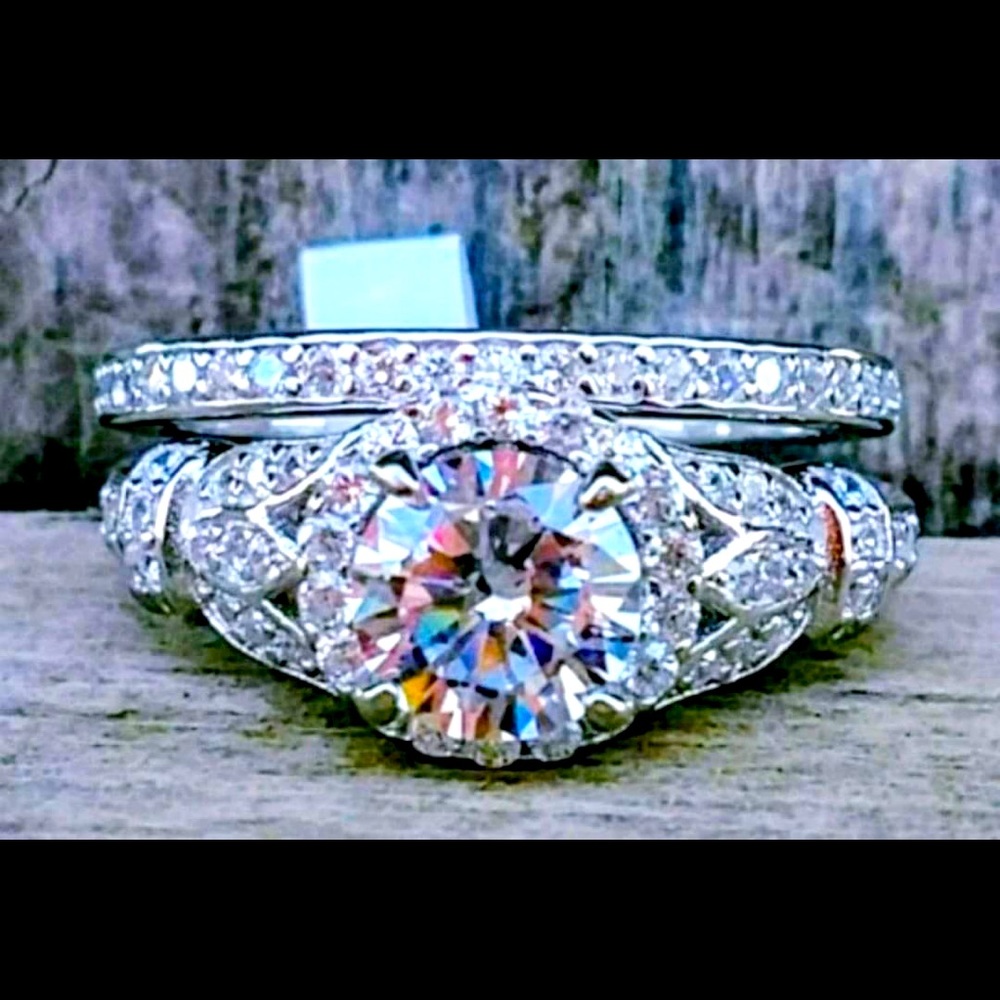 Women’s 2pc Engagement Wedding Ring Set
